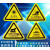 标志大号三角形车间验厂安全标识牌小心有电危险警示贴纸 闪电标识 20x20cm6张起发