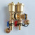 地暖分水器自动排气阀排水阀地热放水DN25三尾件暖气自动排气阀 铜本色款单只