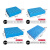 防潮垫板垫高卡板塑料仓库货网格塑胶托盘市地台架货垫栈板货架:黑色可拼接 50*40*12cm平板四脚蓝色