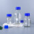 试剂瓶玻璃蓝盖试剂瓶透明玻璃瓶蓝盖丝口流动相瓶 带刻度玻璃瓶 50ML