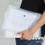 广博办公文件袋透明塑料a4加厚100个按扣式资料袋办公学生试卷收 100个透明白色常规款-A6321