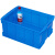 华科扬创 加厚塑料周转箱蓝色长方形大号工业用方箱物料盒箱五金收纳整理框 40号箱58*37.5*28.5cm