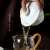 末都景德镇陶瓷三才盖碗茶杯单个家用大号手工雕刻影青瓷泡茶碗不烫手 如花似玉【影青瓷盖碗】160ml