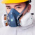 3M7502防毒面具装修喷油漆专用面罩化工气体工业粉尘农药甲醛面具 7502+6001防毒套装