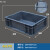 加厚EU箱过滤箱汽配箱塑料箱长方形周转箱欧标物流箱工具箱收纳箱 4312号400*300*120 灰色
