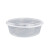 鸣狼 加厚餐盒 透明塑料碗 打包外卖饭盒 快餐具汤碗带盖 3500ml盆圆形透明（30套带盖）