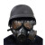 仿真防毒面具道具儿童游戏战术装备头盔道具模型水弹面罩 M04-1#黑色（透明镜片）+头盔