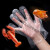 级一次性手套透明手套防水手套薄膜加厚餐饮家务环保手套 厚款 1包100只
