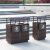 圣极光钢木垃圾桶环卫垃圾箱公园分类废物桶四面木条可定制G2621