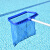 谋福（CNMF）  216游泳池打捞网伸缩杆加强深水叶网泳池加密捞网水池深水网（蓝色加密深水网 5米杆）