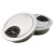 海斯迪克 ABS沙银塑料穿线盒 桌面走线盒 桌洞盖板穿线孔 直径53mm(10个) HKHE-016