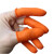 金诗洛 KSL022 一次性乳胶防滑手指套 无尘无粉农业指套 劳保手套 橘色 25（小号）