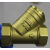 Y形过滤器双内丝黄铜空调增压泵铜质丝口 DN20 六分中体126克