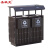 圣极光钢木垃圾桶环卫垃圾箱公园分类废物桶四面木条可定制G2621