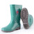 3531女士中筒雨靴1610工作防护雨鞋劳保用品三防胶鞋水鞋 绿色 36码