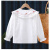 味沁中大童洋气衬衣2-12岁小女孩穿的田园风时髦衬衫外套儿童蕾丝上衣 021款棉 100cm