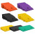 昂扬 马路牙子塑料台阶垫 斜坡垫汽车上坡垫门槛斜坡板塑料路沿坡橡塑三角垫爬坡垫 卡扣（黑、黄、橘、紫色）*长25宽45高19