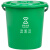 干湿分离沥水桶厨余垃圾桶带盖滤网圆形厨房过滤桶茶水分离桶 20L长方形(绿色厨余)无盖带滤网