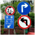 月桐（yuetong）道路安全标识牌交通标志牌-向右转弯  YT-JTB48  圆形φ600mm 