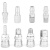 定制适用C式自锁快速接头气动空压机气泵软管快插气管工具木气公母快插 PM20