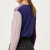 AMII拼色毛衣外套新款针织开衫莫兰迪女装打底上衣薄款 灰紫 160/84A/M