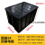 千石促销周转箱黑色塑料静电胶框箱物料盒托盘带盖分格隔板刀卡 超高5号(带盖)箱