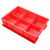 海斯迪克 HKCL-146 加厚塑料分格箱 五金盒零件盒收纳盒 物料盒分隔式周转箱 螺丝配件工具箱 中号4格 红