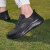 斯凯奇（Skechers）男士休闲健步鞋一脚蹬运动鞋闪穿系列舒适网面透气跑步鞋 BBK全黑色 46