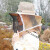 防蜂帽牛仔帽养蜂帽蜜蜂帽防蜂服蜂衣防火面网罩中蜂养蜂工具