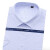 中神盾D9807男女短袖衬衫43码白底蓝竖条纹（100-499套）