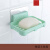 镂空免打孔壁挂式香皂盒肥皂架皂托浴室沥水肥皂盒收纳置物架子 深绿13*9cm