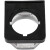 22mm按钮保护罩翻盖开关防护座方形孔标识牌背扣式黑色平钮带弹簧 按钮旋钮透明保护罩22mm