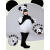 哈罗小黄鸭小黄鸭新款功夫熊猫儿童演出服六一儿童节动物舞蹈服幼儿表演服大 黑色 小熊猫 110cm