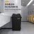 商用摇盖垃圾桶大号办公室厨房客厅方形餐饮大容量带盖塑料户外箱 10L灰色带盖 送垃圾袋