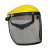 厚创 钢丝网防护面罩割草机园林防飞溅面屏防护面具 hc1149 黄色