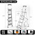 梯子折叠伸缩室内楼梯人字梯多功能加厚升降铝合金五步梯爬梯 【五步梯】升级全身铝合金更