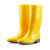 橡胶鞋高长筒雨鞋男女厨房养殖耐磨防滑工业雨靴防汛水鞋定制 黄色 37