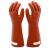 12KV绝缘手套(手型) 接线维修电工用橡胶手套舒适型均码红棕色可定制-单位：双-3双起批-货期3天