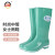 上海牌雨鞋女士高筒舒适PVC耐磨防滑防汛劳保工业防护耐腐蚀耐酸碱食品加工鞋SH302 绿色 37