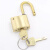 沸耐笙 FNS-24336 电力表箱锁加油站油罐黄铜锁 40mm通开一锁一钥匙短梁 1把