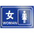 曦润 公共厕所全套标识牌旅游户外公厕男女洗手间卫生间提示标志牌铝板 女厕所 20x30cm