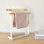 台式桌面立式双层杆毛巾架浴室卫生间厨房可移动免打孔安装毛巾挂 白色
