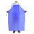 新吉星 PVC防水围裙 耐油耐酸碱工作服围裙 加厚加长款蓝色 均码