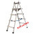 定制可以行走的梯子铝合金人字梯加厚焊接折叠装修木移动程梯 2.7米 8步人字走梯