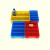 加厚多格箱蓝色螺丝盒塑料分格盒分类收纳盒四格箱八格盒零件盒 3格350x200x90mm 红色