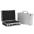 企金 铝合金工具箱 430*320*130mm 黑色空箱带密码锁工业级设备工具箱铝合金存储收纳箱手提箱1个 QJ-L04210
