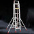 步步稳 铝合金双面伸缩人字梯升降梯消防梯厚度3mm 8米  升7.4米收4.1米