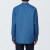 无印良品 MUJI 男式 麻 立领长袖衬衫 男士衬衣 早春新品AC9AAA4S 蓝色 XL (180/104A)