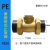 PE黄铜止回阀水管水表DN15/20/25单向阀4/6分1寸横式卧式逆止阀6 PE63 均码