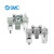 SMC AC系列 空气组合元件:空气过滤器+减压阀+油雾器 AC20-02-V-A
